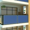 供应阳台壁挂平板太阳能热水器100L（蓝膜）